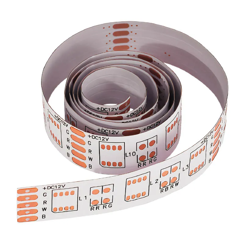 How to wire a double-sided flexible light strip circuit board?